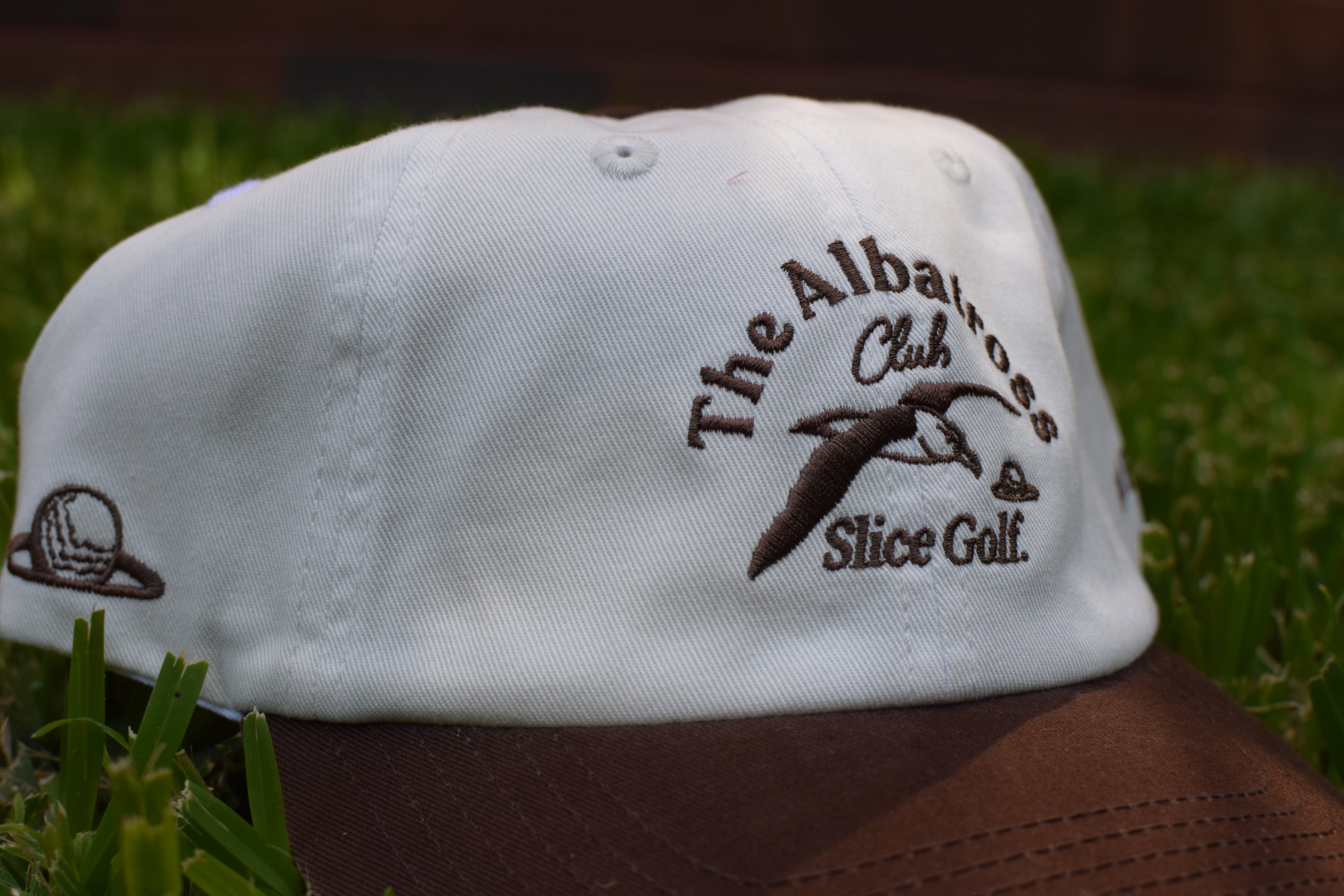 The Albatross Club Cap - White/Brown