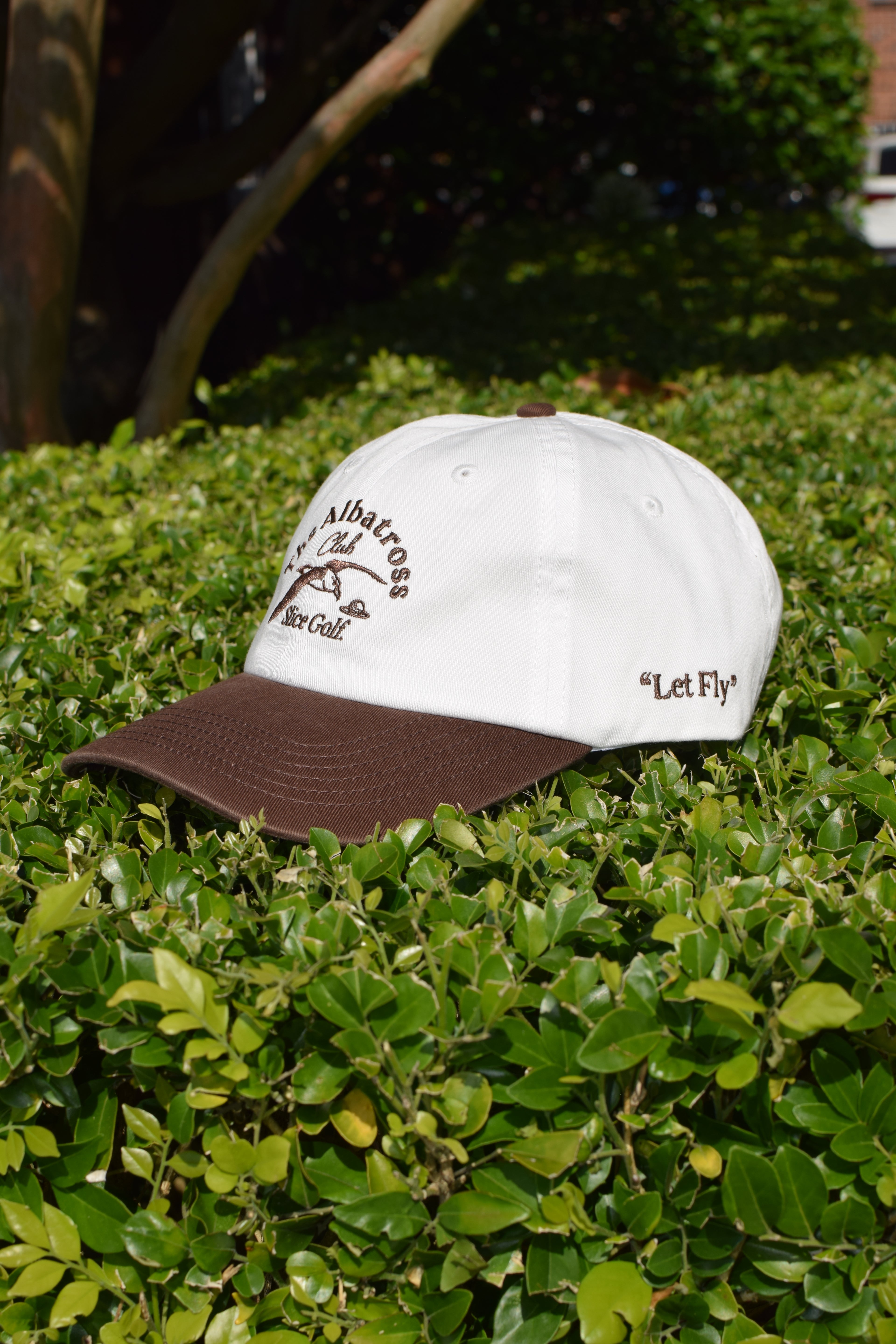 The Albatross Club Cap - White/Brown