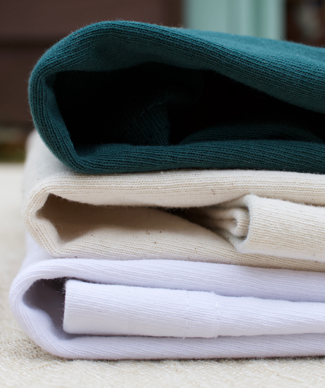 Green, Off-white and white Organic Cotton Golf T-shirts