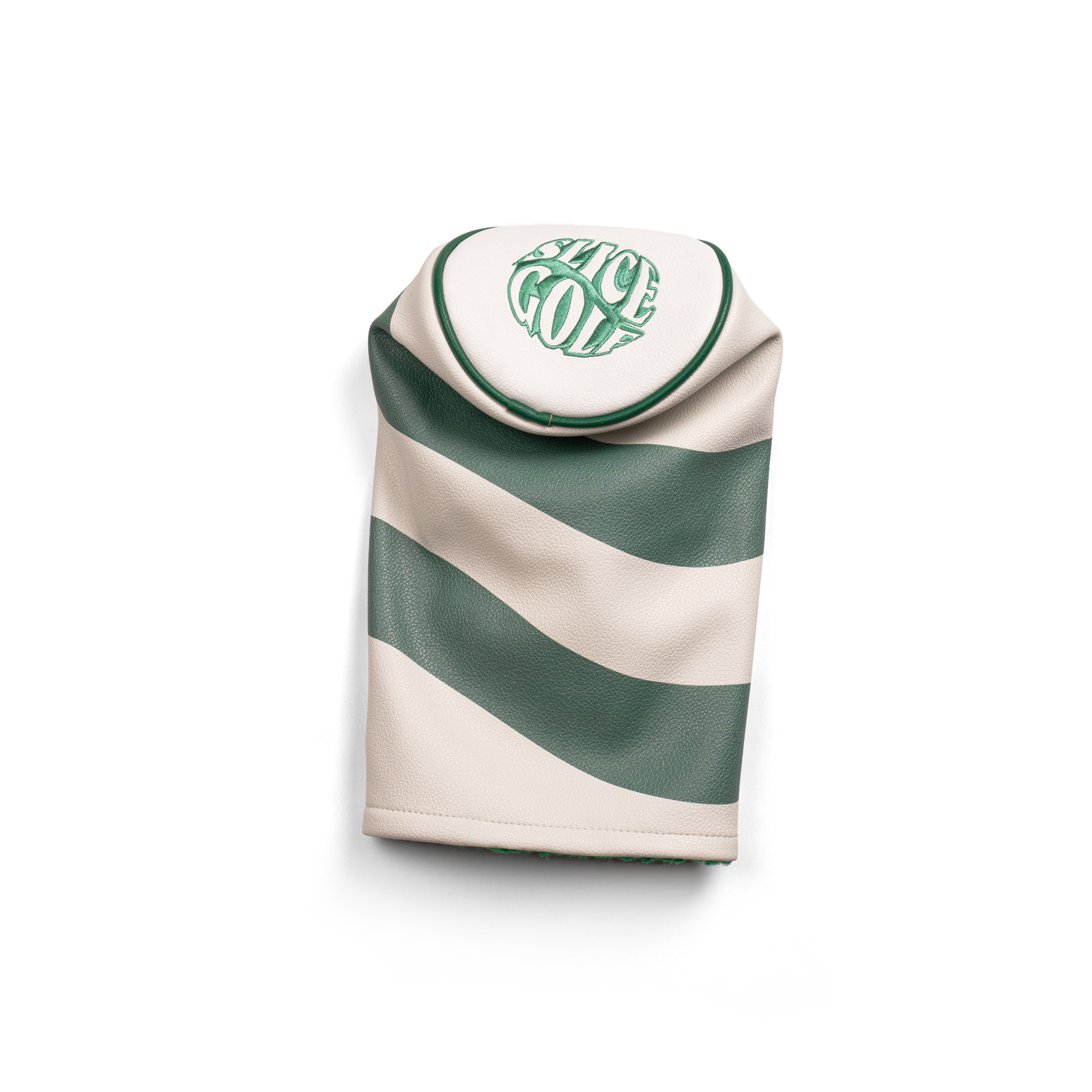 Driver head cover in white and green