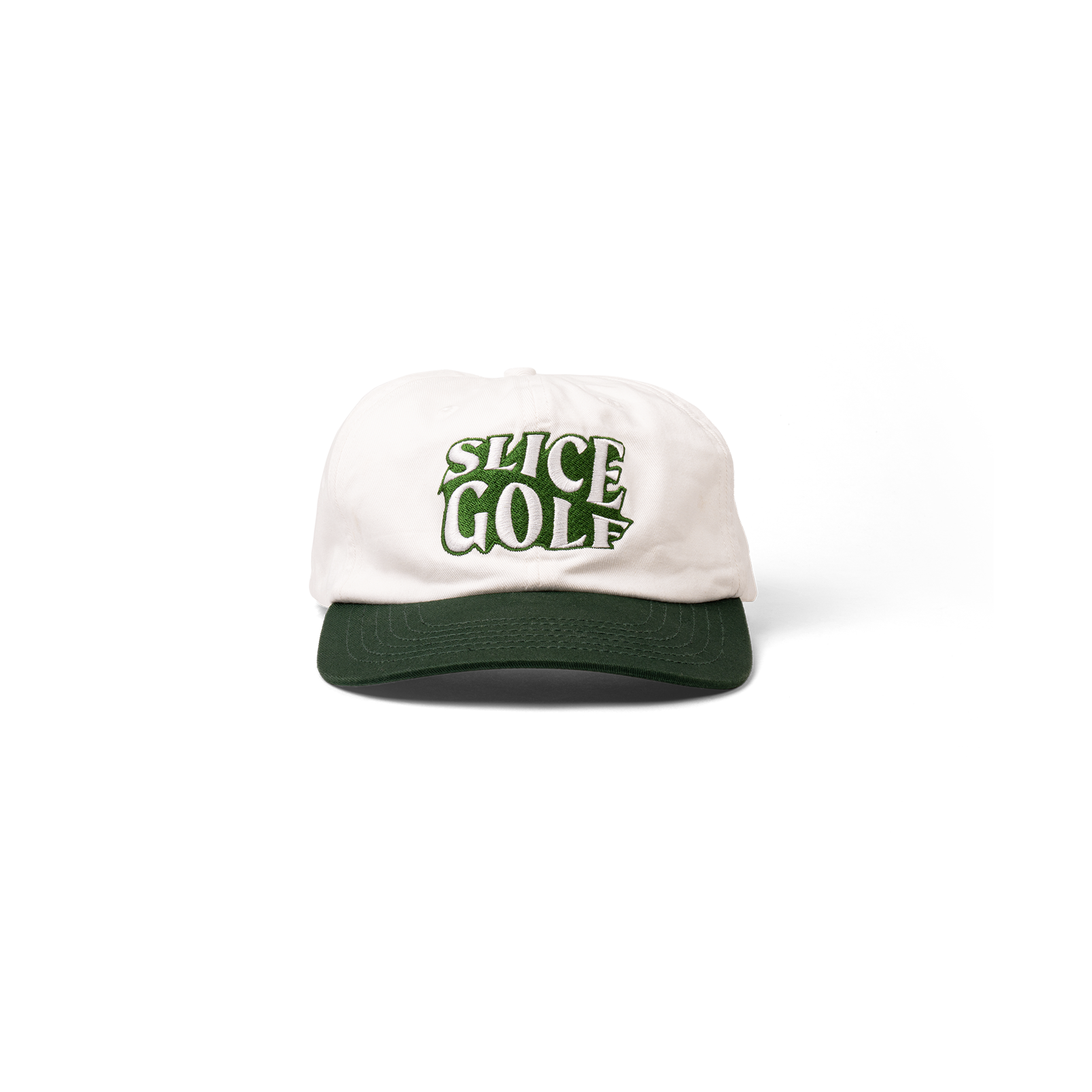 Golf cap in white and green