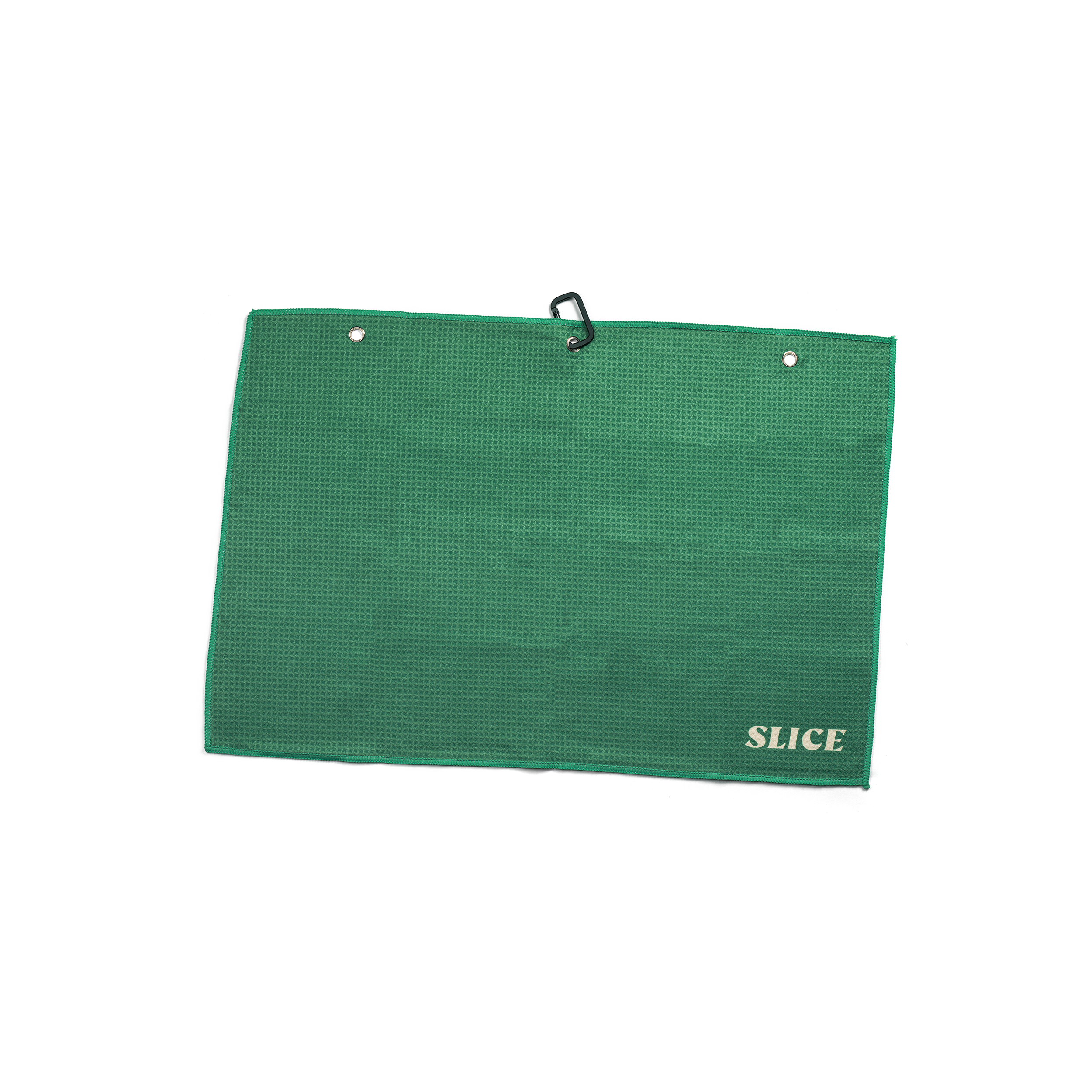 Golf towel in white and green - back