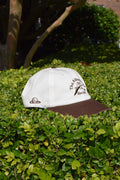 The Albatross Club golf cap in white and brown