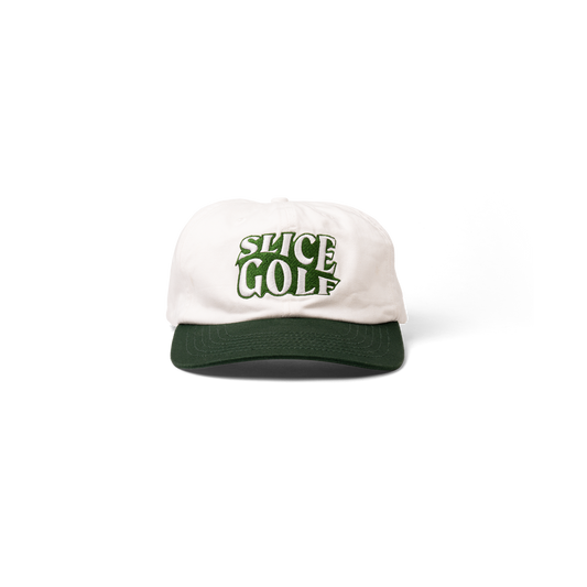 Golf cap in white and green