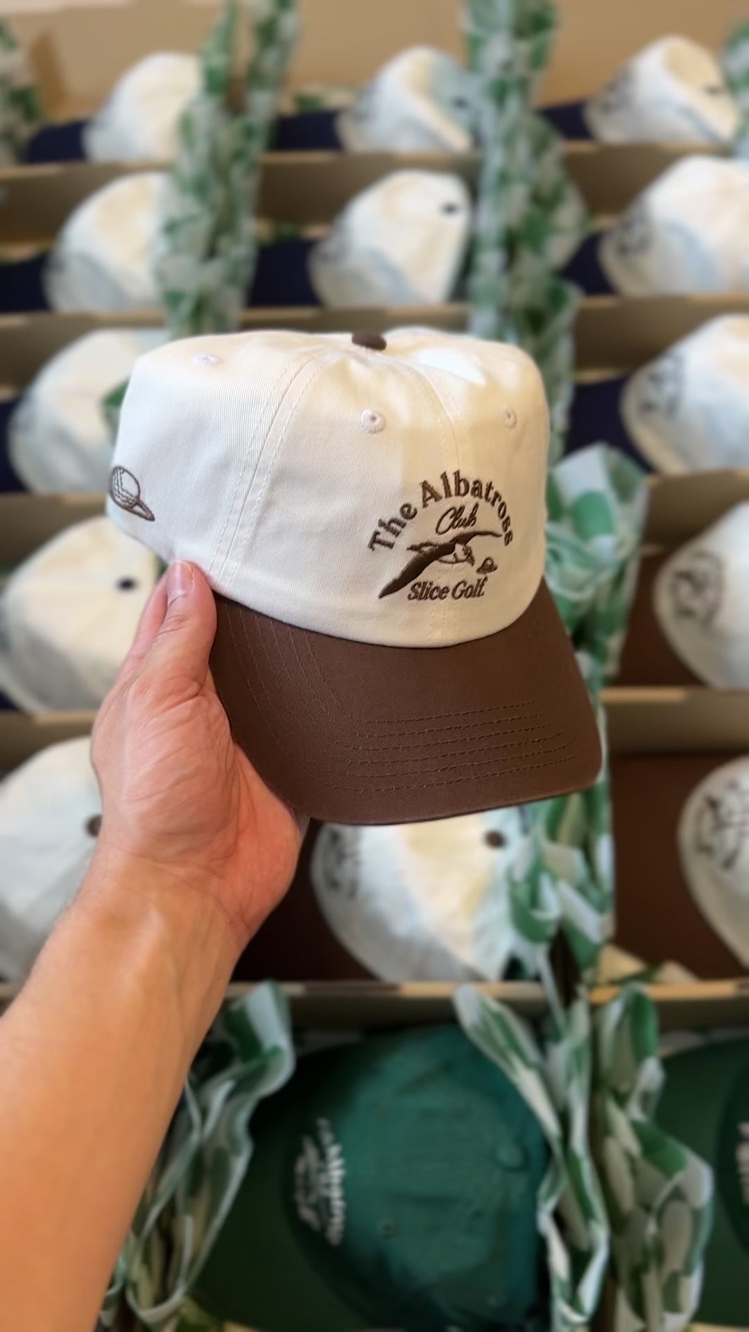 The Club Cap - White/Brown