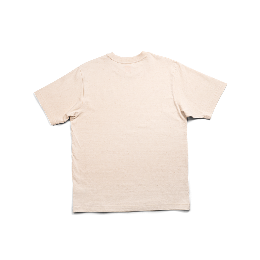 Golf T-shirt in off-white with Slice Golf Logo on left chest - back