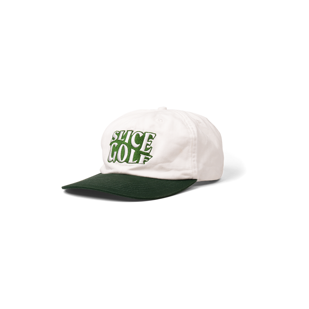 Golf cap in white and green - side