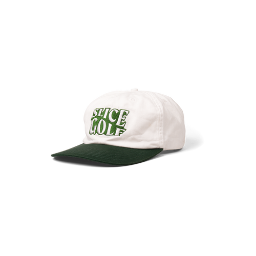 Golf cap in white and green - side